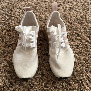 Womens white and rose gold NMD